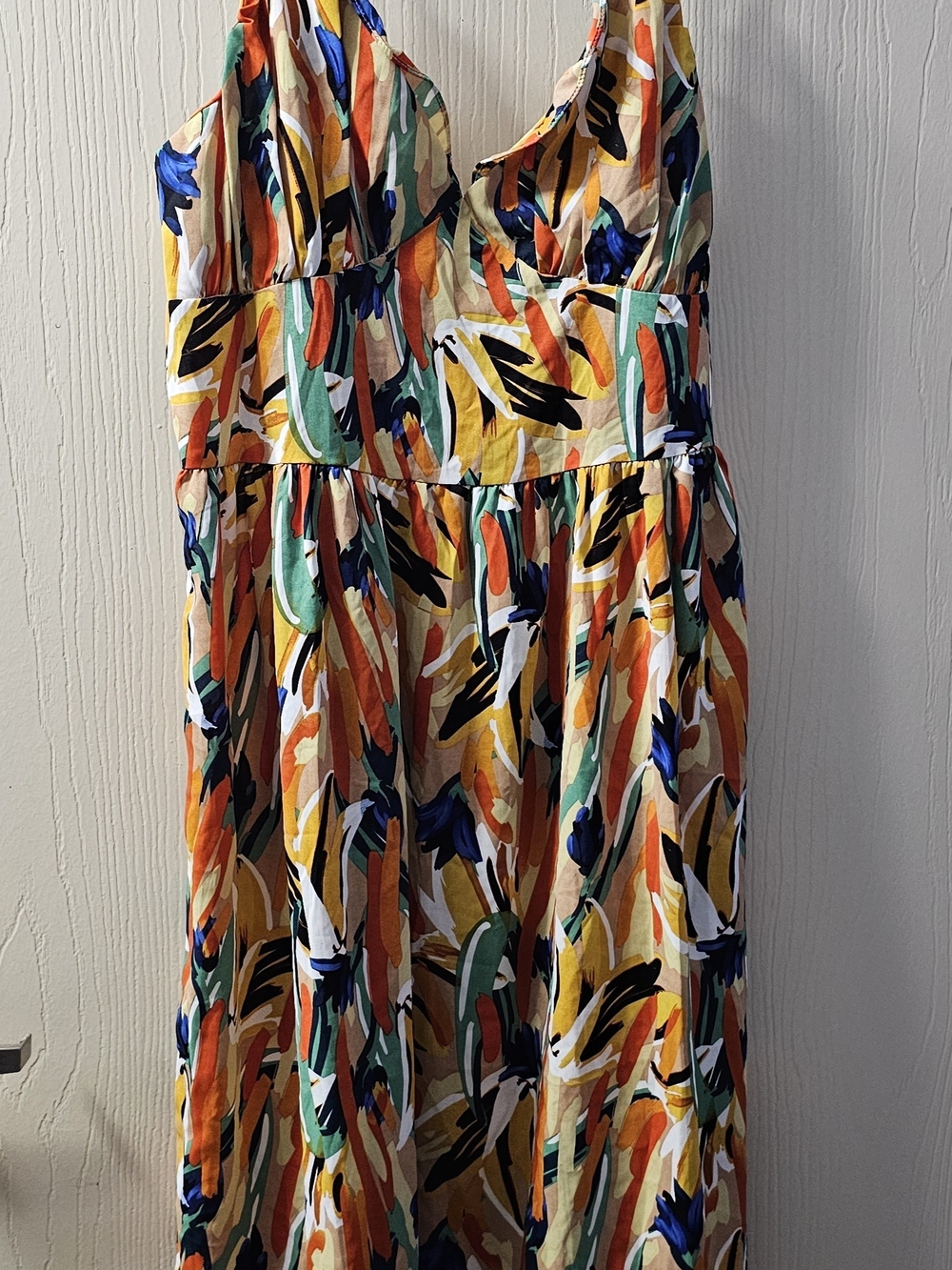 Multi-Color Abstract Print Summer Dress Sz XL